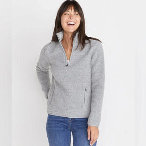 Marine Layer Lady Sherpa Corbet in Heather Grey Size Large Retail $148